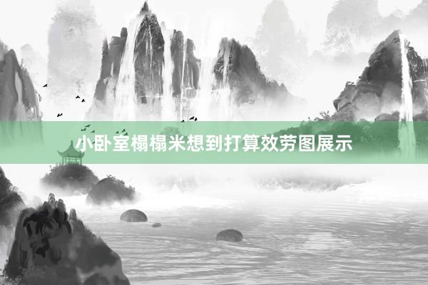 小卧室榻榻米想到打算效劳图展示